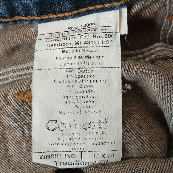 Carhartt Vintage Jeans WB001 10 Traditional Boot Cut Mid Rise - Picture 9 of 9